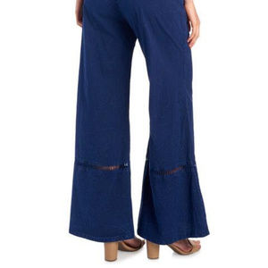 Mindset by XCVI Denim Distressed Wide Leg Pants